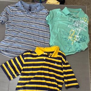 U.S. Polo Assn. Men's Polo Shirts - Blue, Teal, and Navy Yellow Stripes